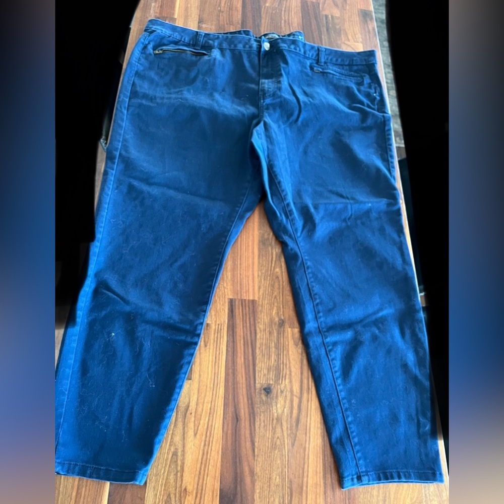 Brushed cotton navy pants